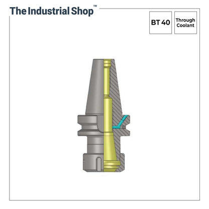 KTA Collet Chuck BT40 ER16 (Coolant Supply Through Center & Flange)