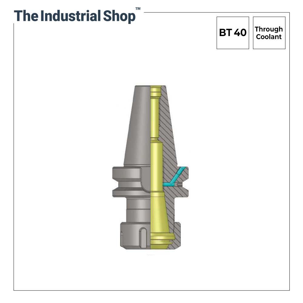 KTA Collet Chuck BT40 ER40 (Coolant Supply Through Center & Flange)