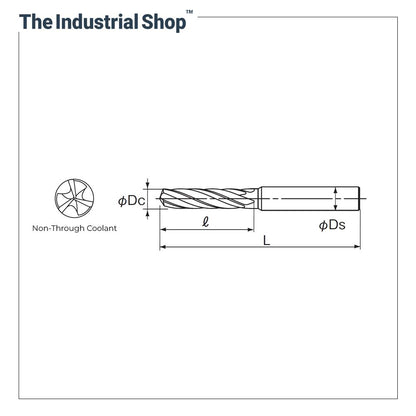 Nachi 4.1 mm to 5.0 mm 3 Flute Carbide Drill for Hardened Steel