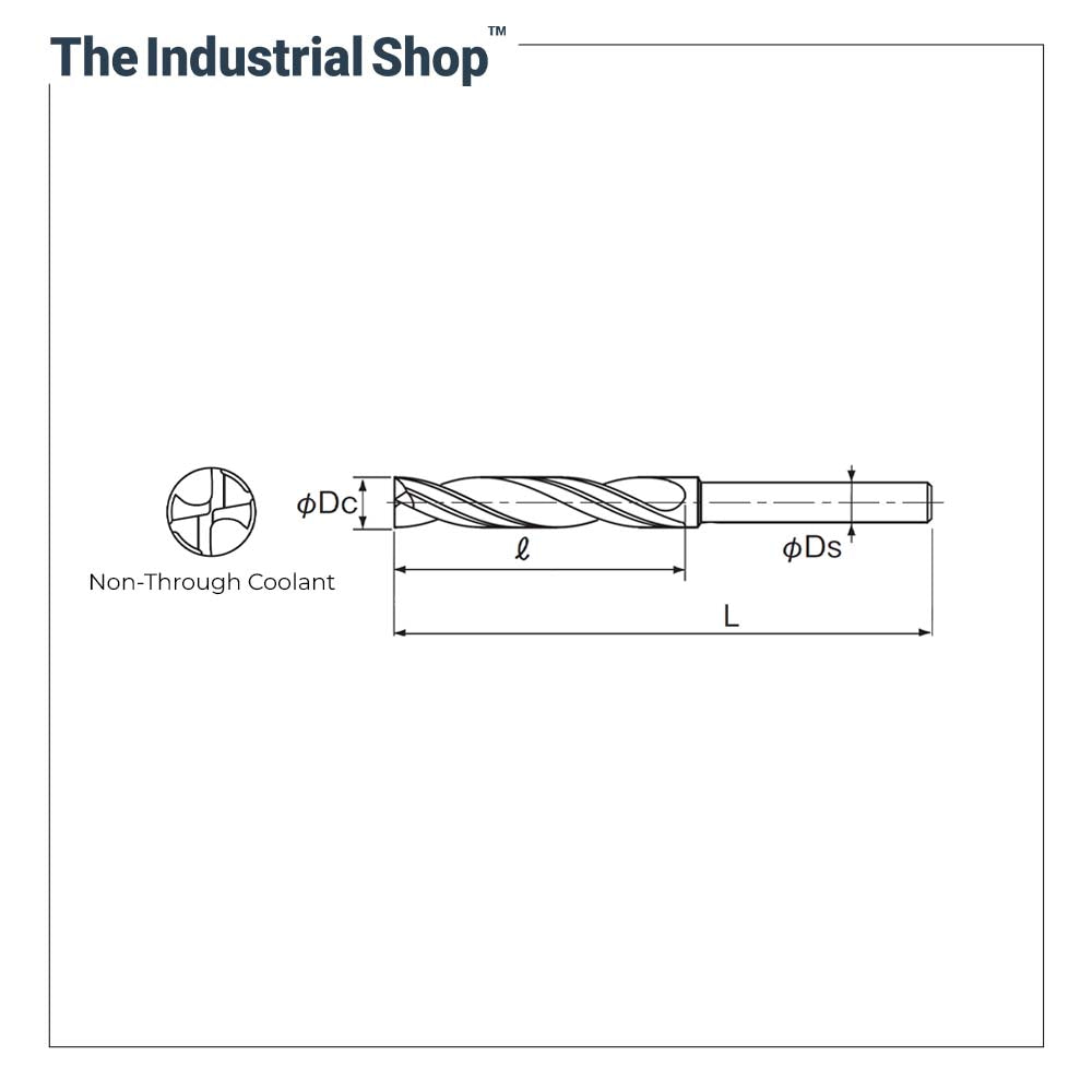 Nachi 17.1 mm to 18.0 mm L x D 4 Flat Carbide Drill