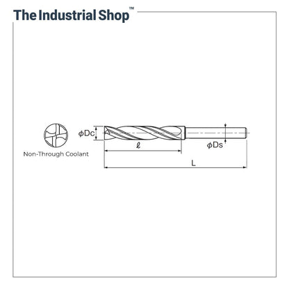 Nachi 17.1 mm to 18.0 mm L x D 4 Flat Carbide Drill